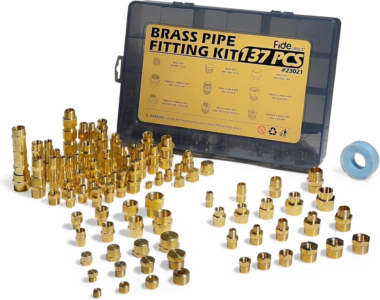 137PCS Brass Pipe Fittings Assortment Kit NPT Extension Adapter,Reducer Bushing, 137PCS Brass Pipe Fittings Assortment Kit NPT Extension Adapter,Reducer Bushing,
