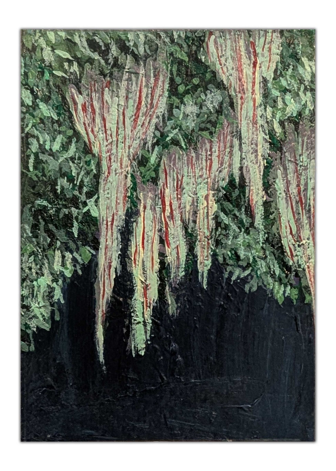 ACEO - Original, Acrylic Landscape Painting 3.5x2.5 OOAK Spanish Moss