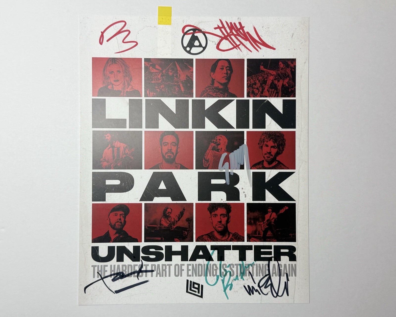 Linkin Park Signed By Whole Band - 8x10 Unshatter Promo