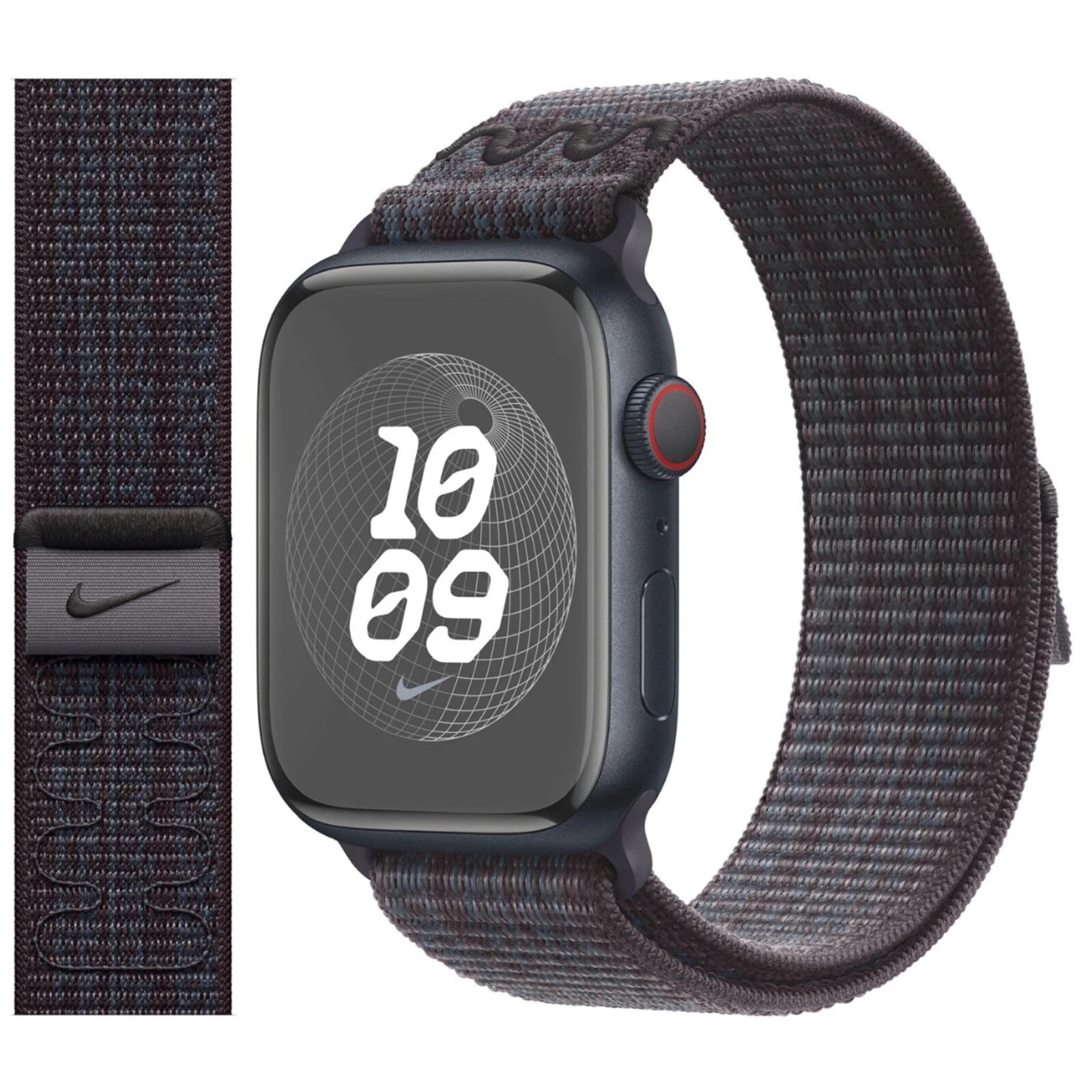 Genuine Apple 42mm Black/Blue Nike Sport Loop - MYJA3AM/A (2024) - OPEN BOX