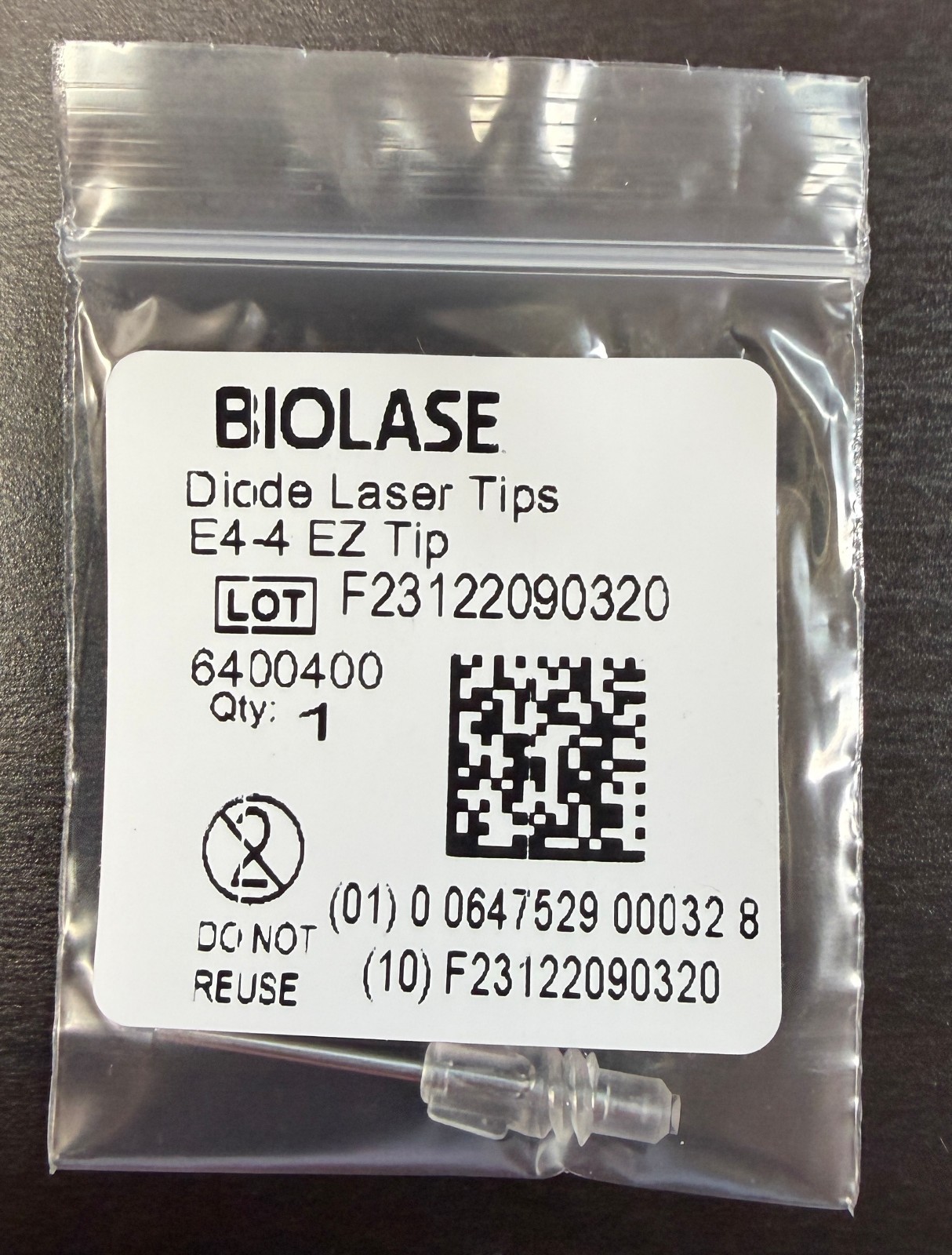 Biolase Diode Epic X Laser Tip E4-4 EZ TIP 6400400