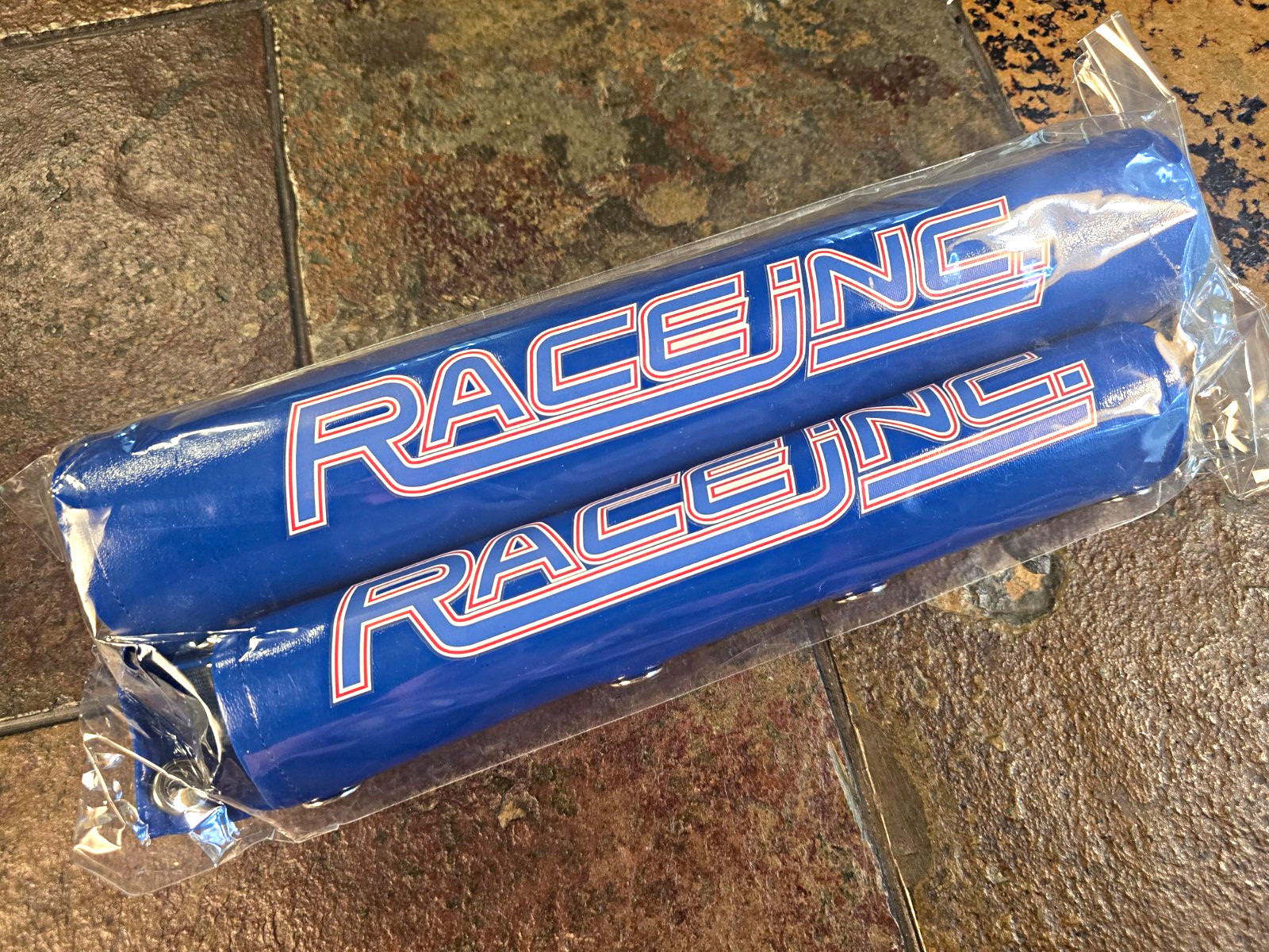 RACE INC. Blue 3pc BMX Bike Handlebar Pad Set Foam Standard Grip gooseneck