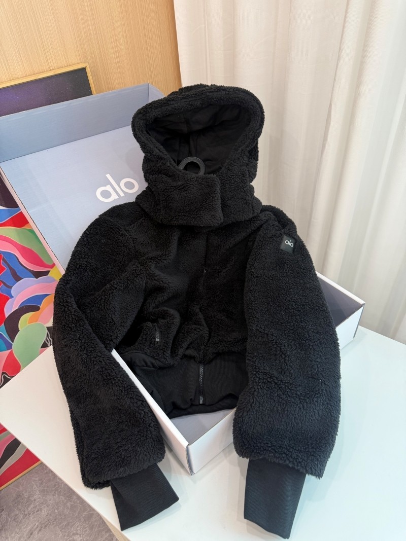 AIo Yoga Women's Coats Sherpa Jacket Casual Jacket Winter Coat Warm Hooded Fit
