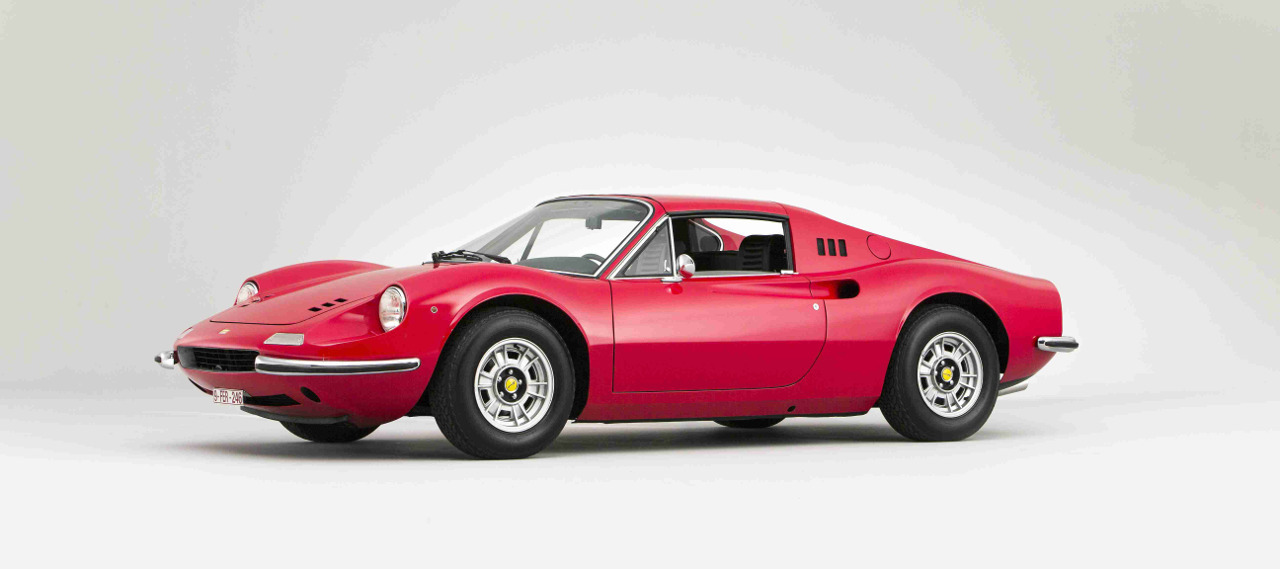 VINTAGE 1969 FERRARI DINO 246 GTS CAR POSTER STYLE A 16x36 9 MIL PAPER
