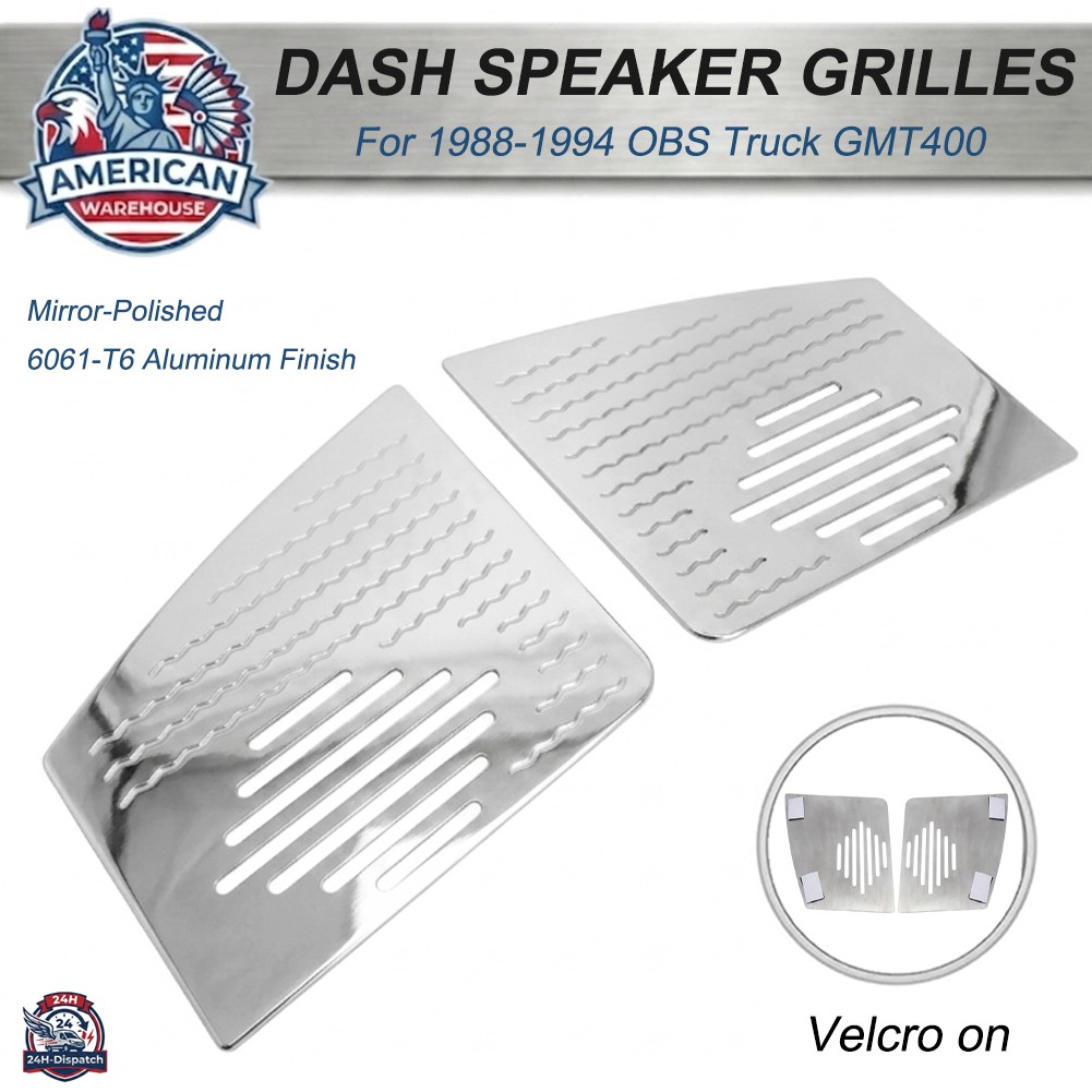 For 88-94 OBS Truck Billet Speaker Grill Covers Fits Chevy GMC Silverado Sierra