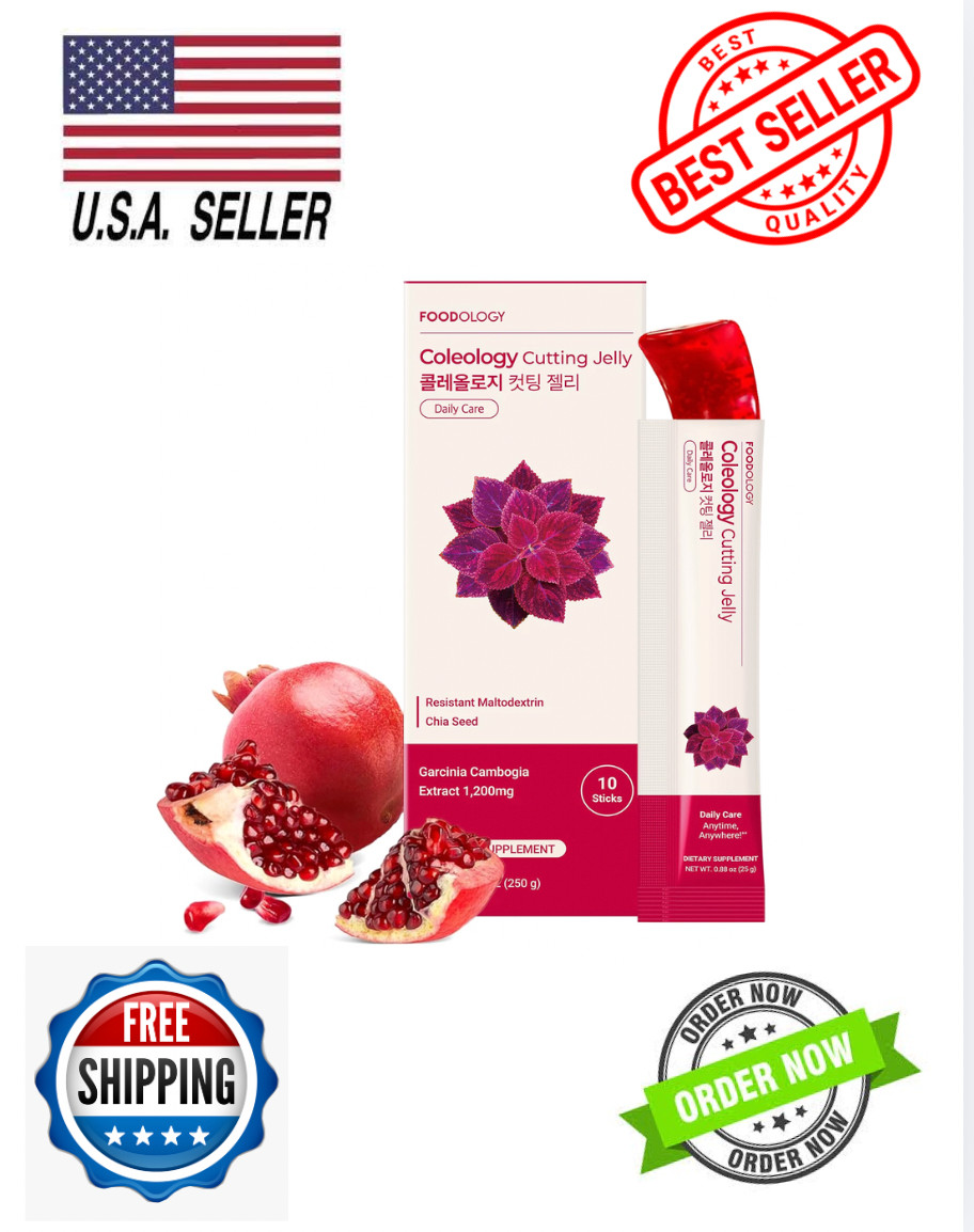 FOODOLOGY Coleology Cutting Jelly, Pomegranate Flavor, 10 Sticks