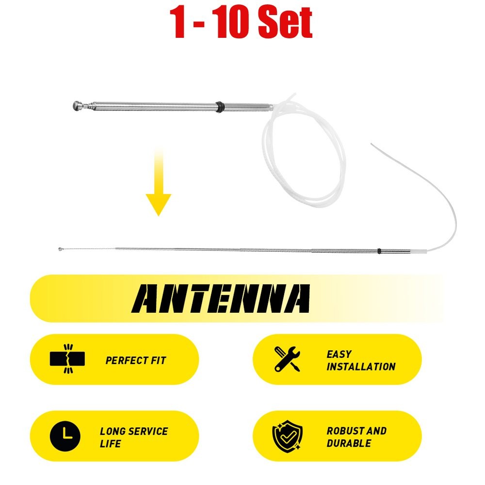 1-10Set for Toyota Lexus Land 1998-07 Cruiser Antenna Mast Stainless Replacement