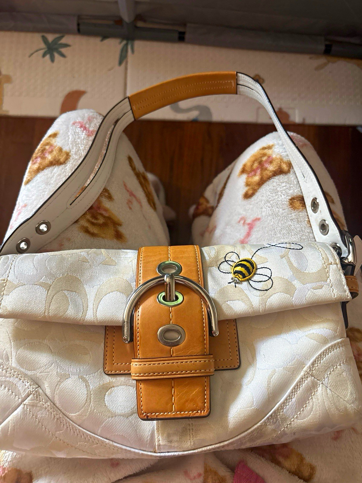 Vintage 2005 Coach Bumble Bee Flap Bag