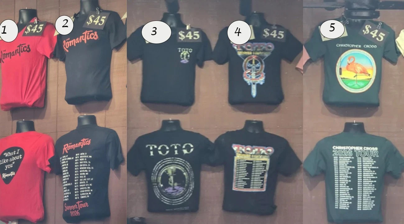 NEW TOTO The Romantics Christopher Cross 2026 Tour T-Shirt Merch Reprint