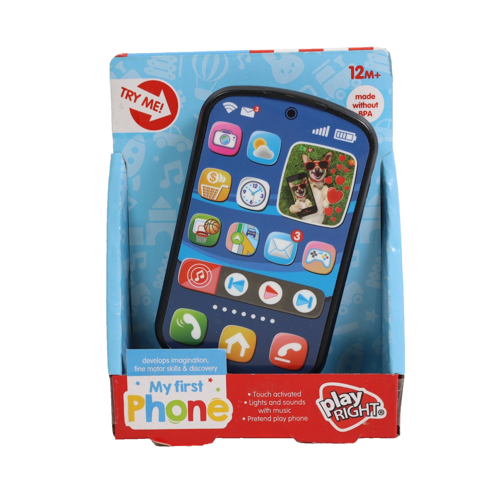 My First Phone 12M+ Lights & Sounds w/ Music Touch Activated Pretend Play Phone My First Phone 12M+ Lights & Sounds w/ Music Touch Activated Pretend Play Phone