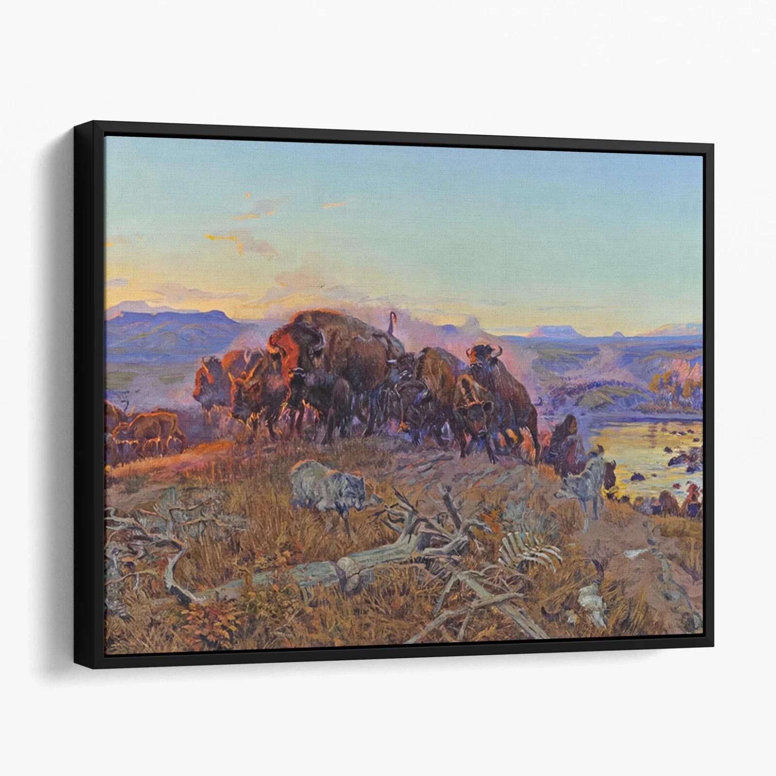 When the Land Belonged to God by Charles Marion Russell Canvas Wall Art Print
