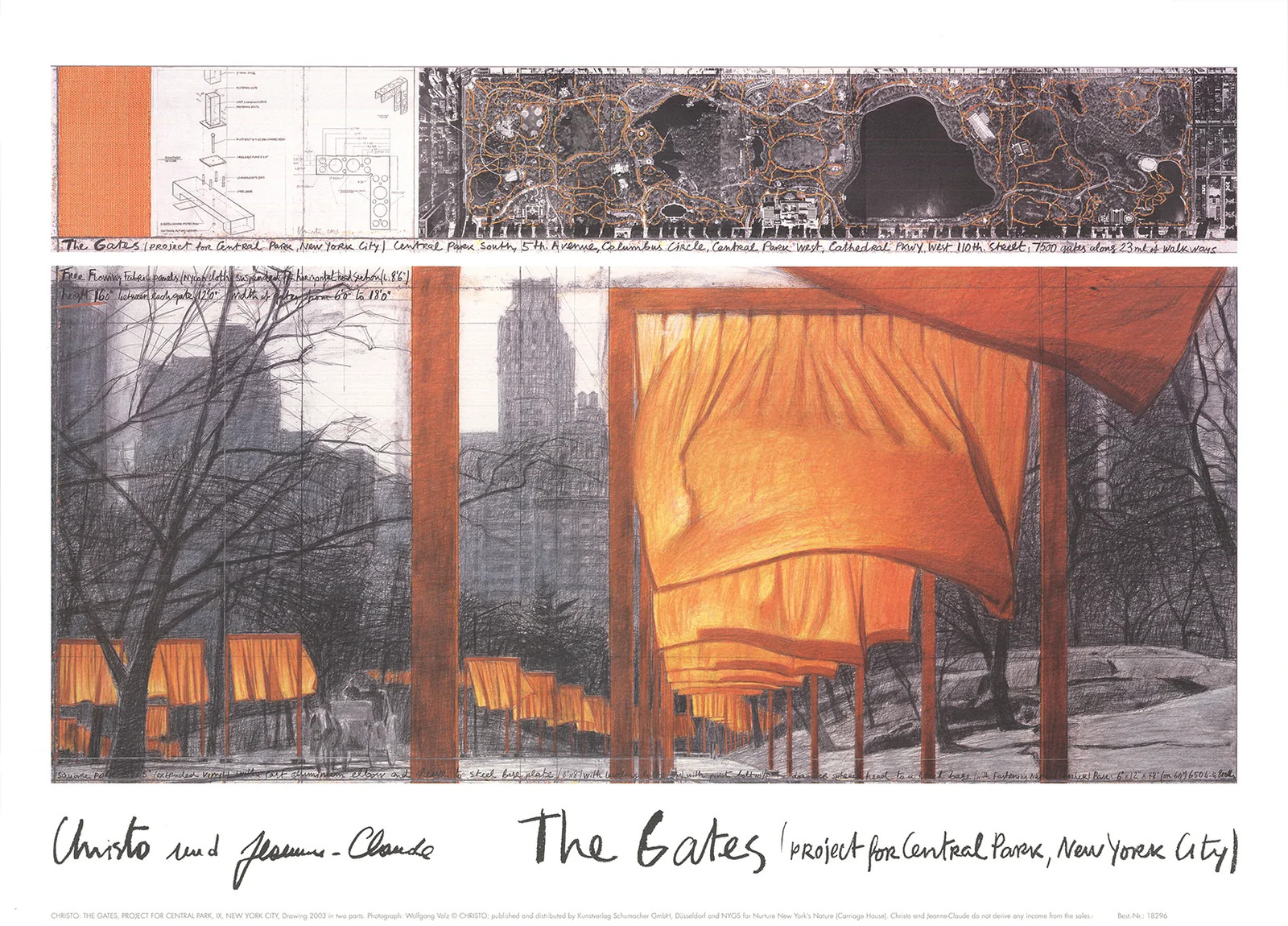 JAVACHEFF CHRISTO The Gates, the official poster 20.5\