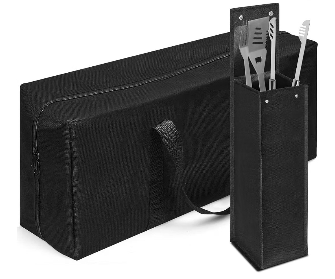 2 Sizes Grill Utensil Storage Bag Waterproof BBQ Tool Organizer Large Capacity