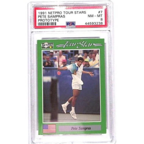 1991 Netpro Tour Stars #7 Pete Sampras Prototype Promo  PSA 8  NM-MT  #U