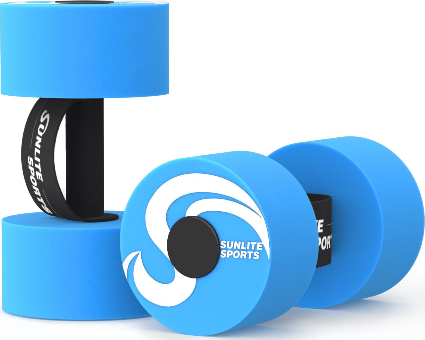 Sunlite Sports Water Weights Pool Exercise Dumbbells, Large, Blue Performance