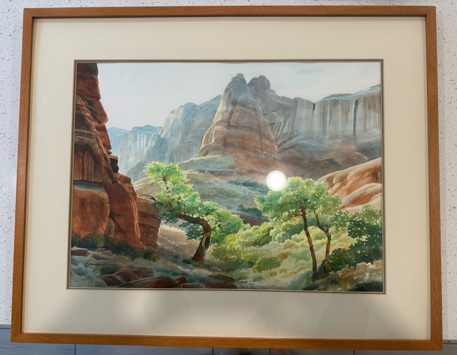 “Upper Forgotten Canyon” Watercolor by David Drummond 25x31 Framed Art “Upper Forgotten Canyon” Watercolor by David Drummond 25x31 Framed Art