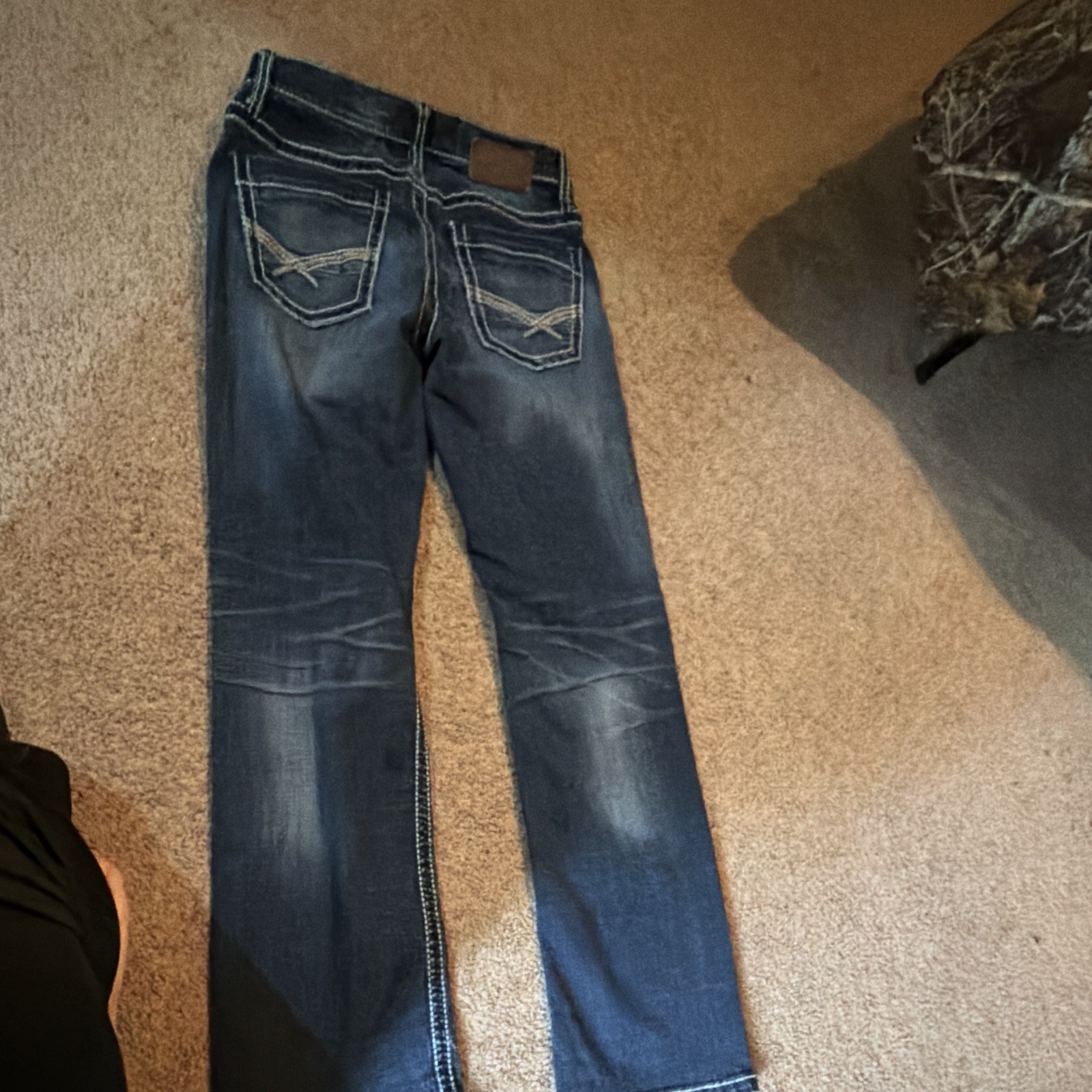 BKE Men’s Bootcut Dark Wash Blue Denim Jeans 5-Pocket Button Fly Logo BKE Men’s Bootcut Dark Wash Blue Denim Jeans 5-Pocket Button Fly Logo