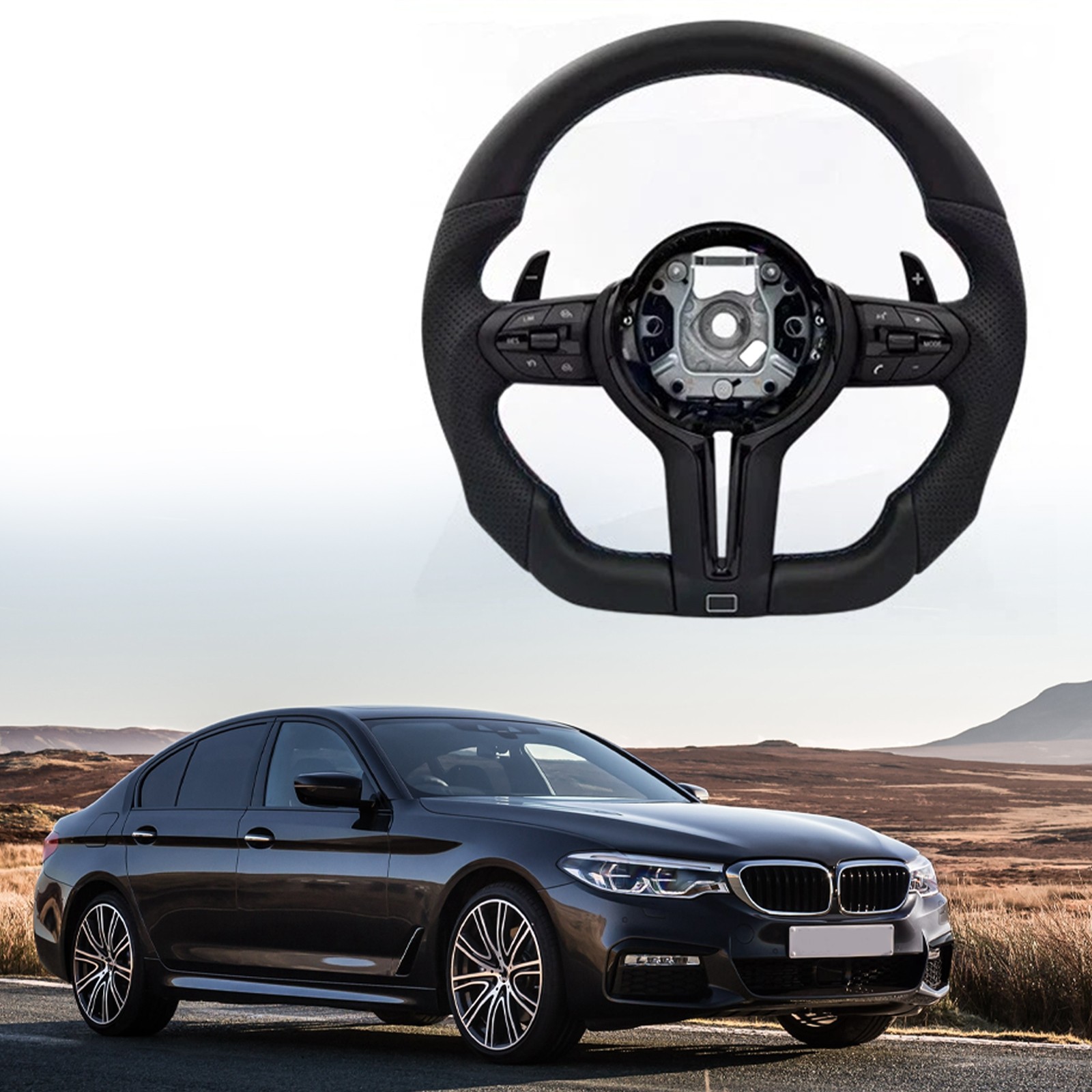 Leather Steering Wheel For BMW F30 F32 F20 F21 F15 F22 F25 F16 M2 M3 W/ Heating