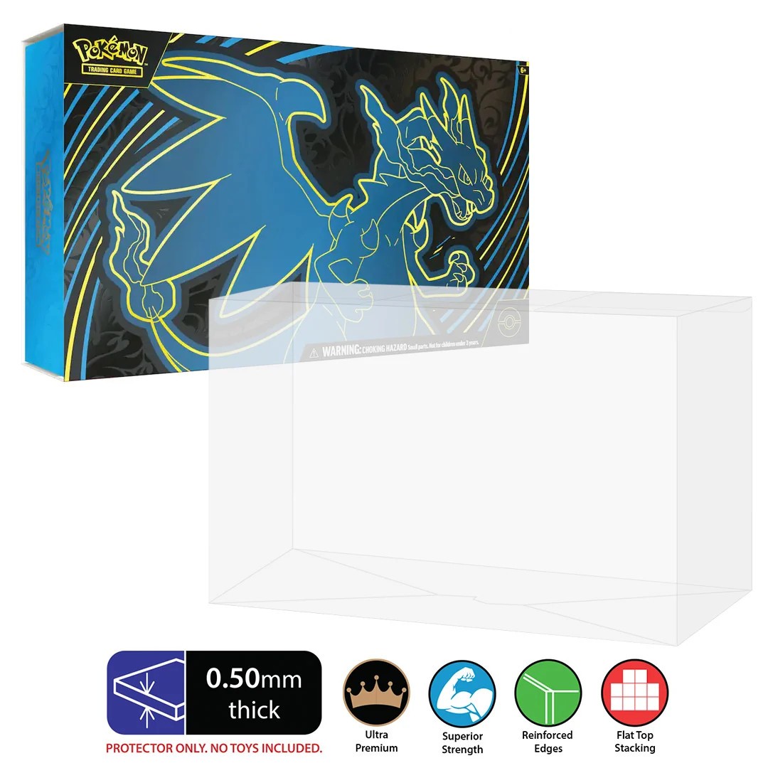 1PC Protector PET Case for Pokemon 151/Mega Charizard X ex/Terapagos ex UPC Box
