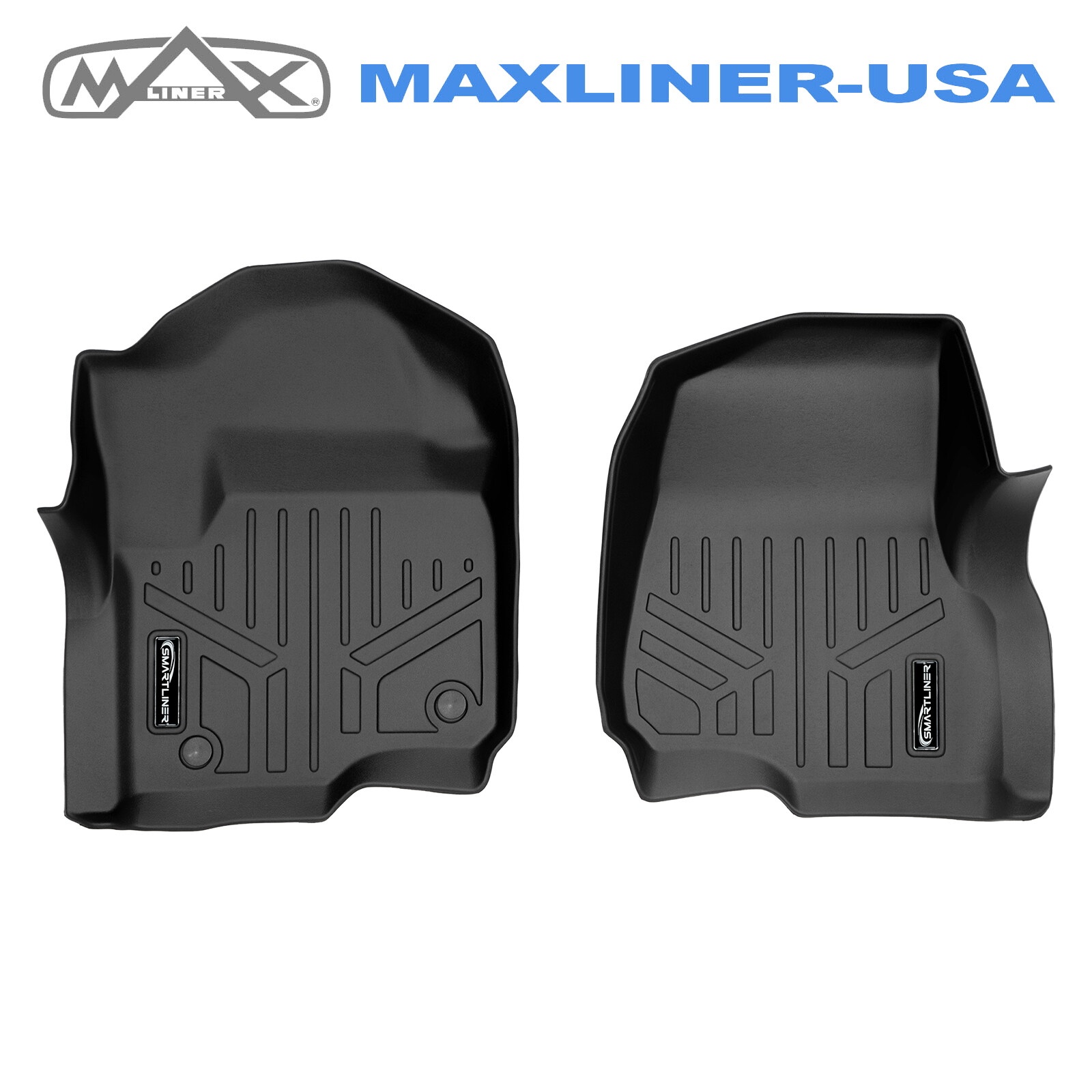 SMARTLINER Floor Mats 1st Row Set 2017-2020 Ford F-250 F-350 F-450 Super Duty
