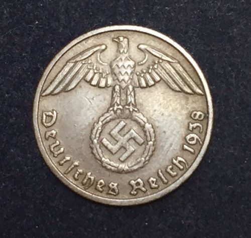 Authentic Rare Antique German 1Pf Coin with Big EAGLE WW2 - Artifact 