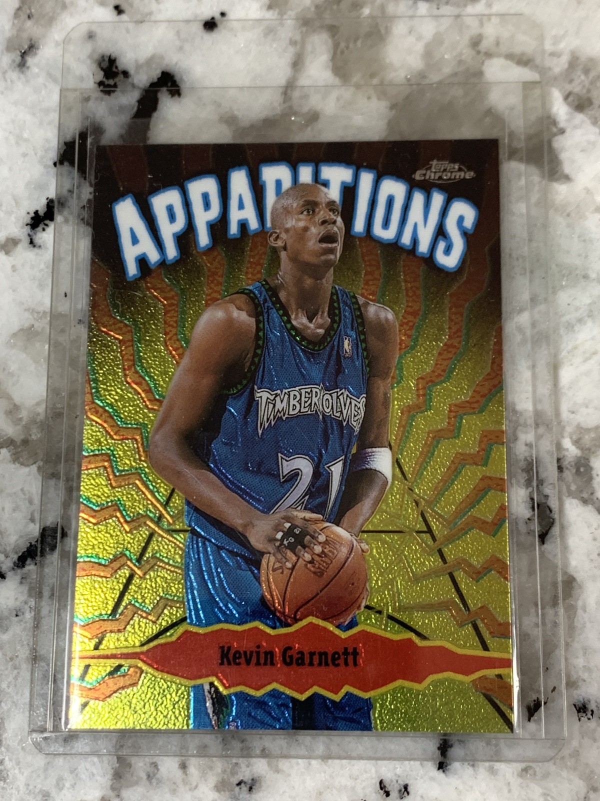 1998-99 Topps Chrome Kevin Garnett Apparitions #A12 Insert Timberwolves HOF 1998-99 Topps Chrome Kevin Garnett Apparitions #A12 Insert Timberwolves HOF