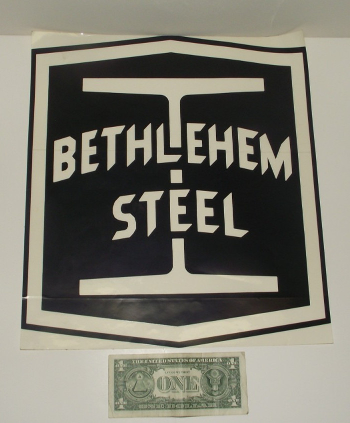 RARE NOS Vintage Original Bethlehem Steel Large 14.5 RARE NOS Vintage Original Bethlehem Steel Large 14.5