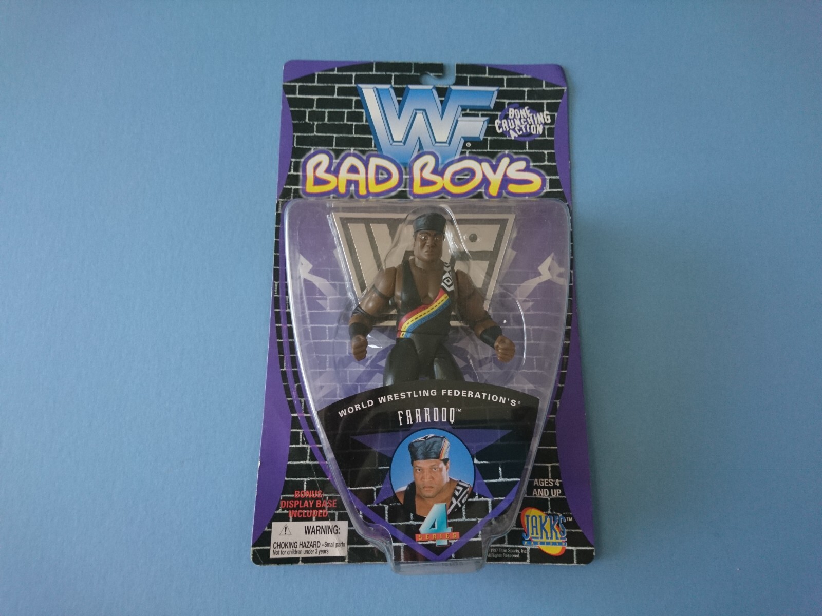 Vintage WWF WWE BAD BOYS FAROOQ ACTION FIGURE Jakks Pacific 1997 Vintage WWF WWE BAD BOYS FAROOQ ACTION FIGURE Jakks Pacific 1997