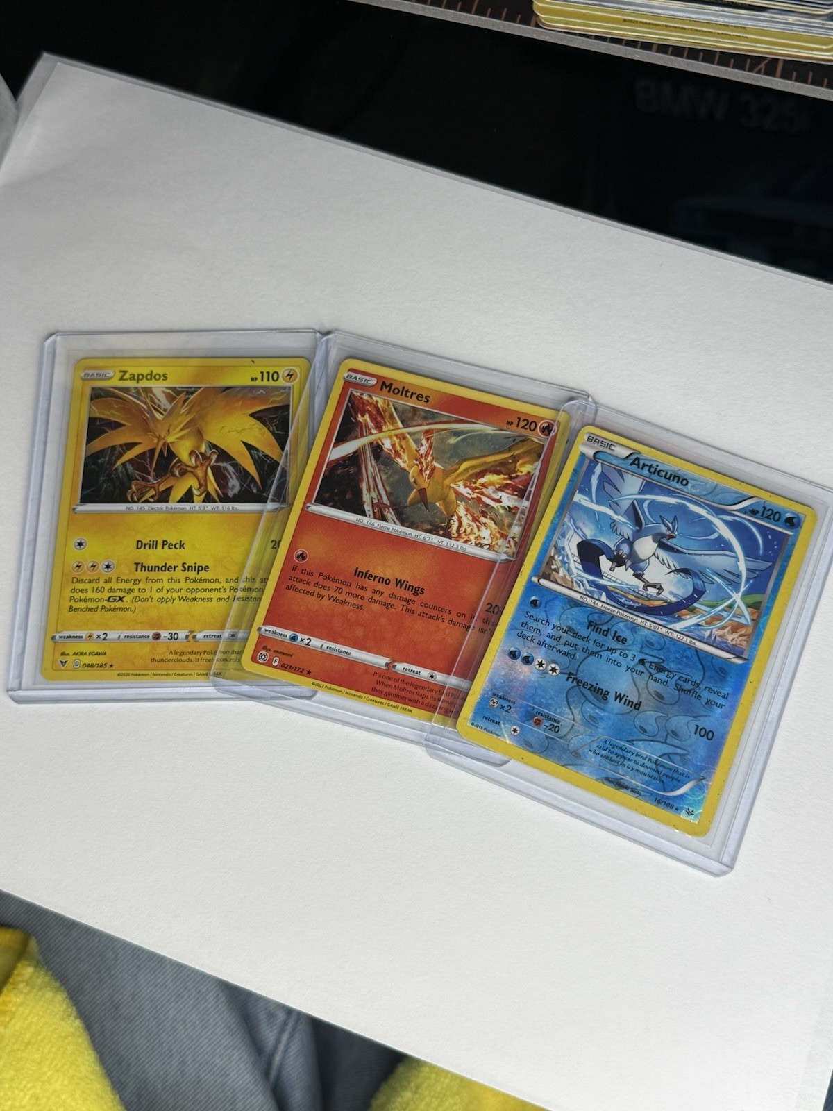 Pokémon TCG Moltres Zapdos Articuno COMBO Holo Rare #16,21,48