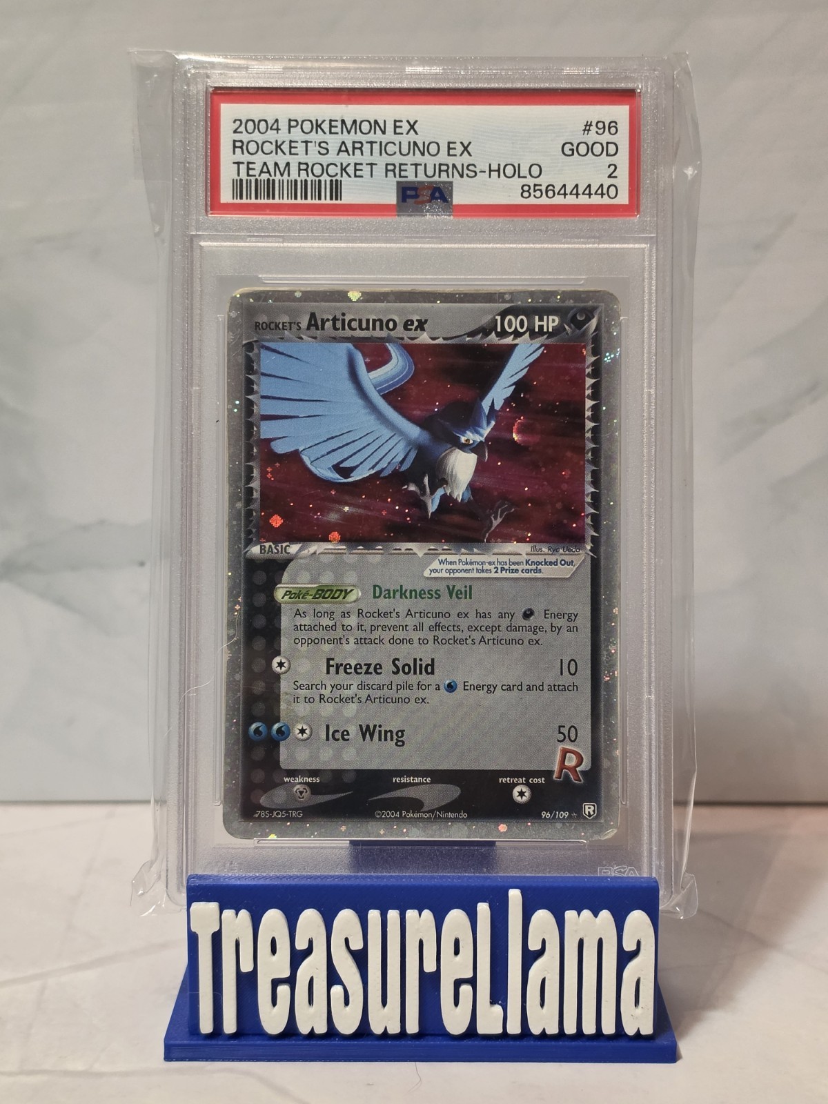 2004 POKEMON EX TEAM ROCKET RETURNS #96 ROCKET\'S ARTICUNO EX-HOLO PSA 2