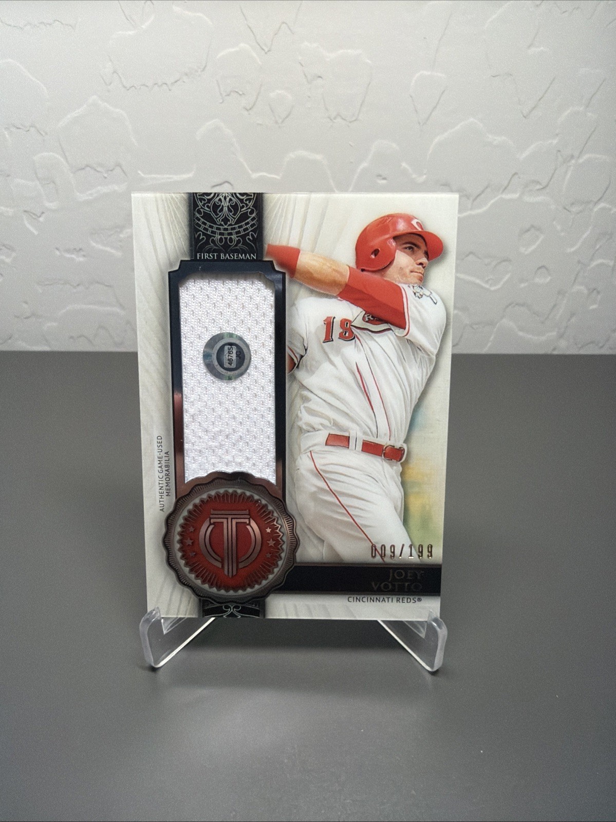 2017 Topps Tribute Joey Votto Certified Stamp Of Approval Jersey Patch /199 Reds