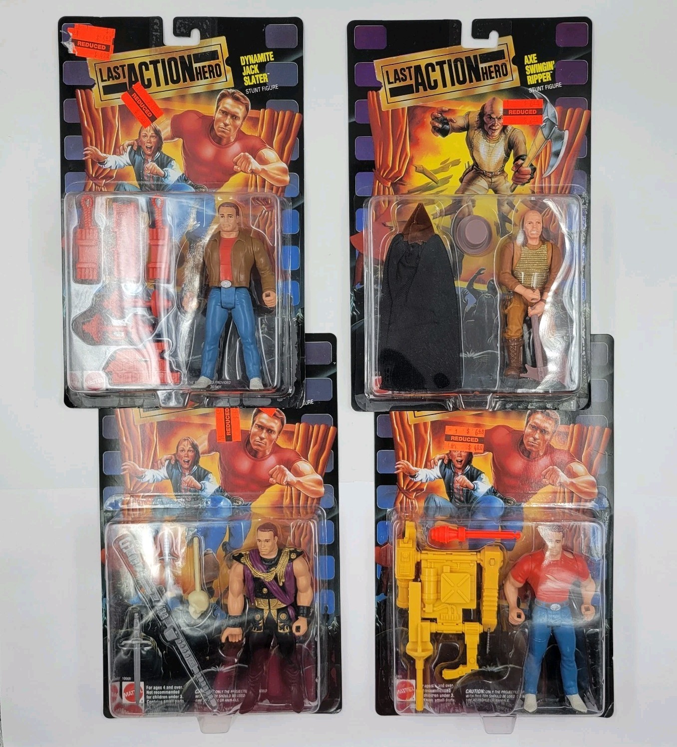 VTG Mattel Last Action Hero 1990s SEALED Toy Figure LOT Complete w/ Accessories 