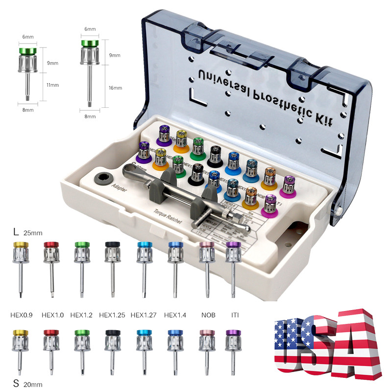 Universal Implant Prosthetic Kit Dental Torque Wrench Screwdriver Hand Driver