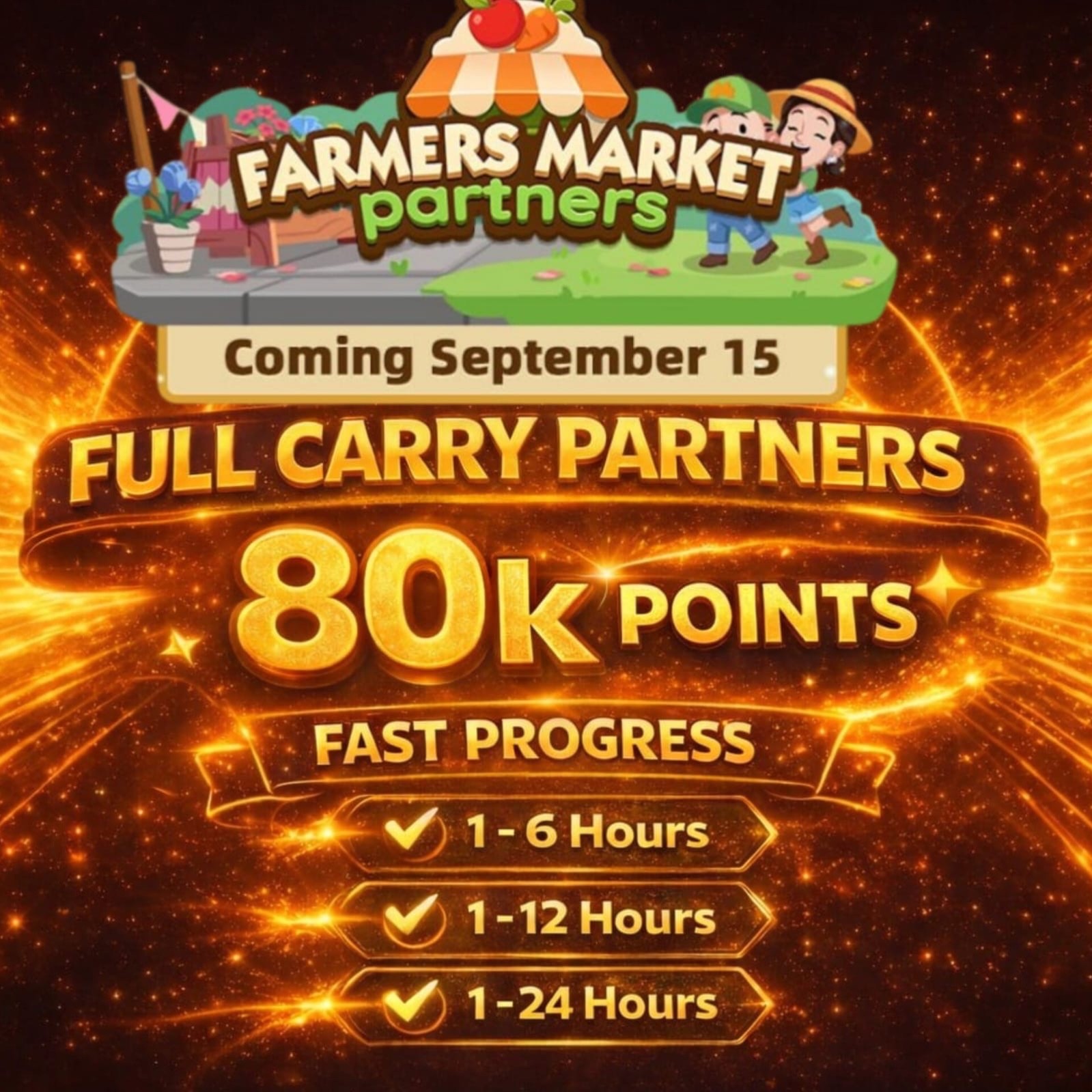 FARMERS_MARKET_PARTNERS_EVENT_MONO_POLY_MO_-GO_⚡ FAST_PROGRESS⚡_FULL CARRY 80K