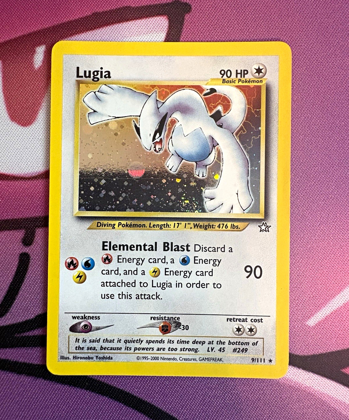 AEROBLAST LUGIA SWIRL 🌀🌀Holo Rare 9/111 Neo Genesis : LP 