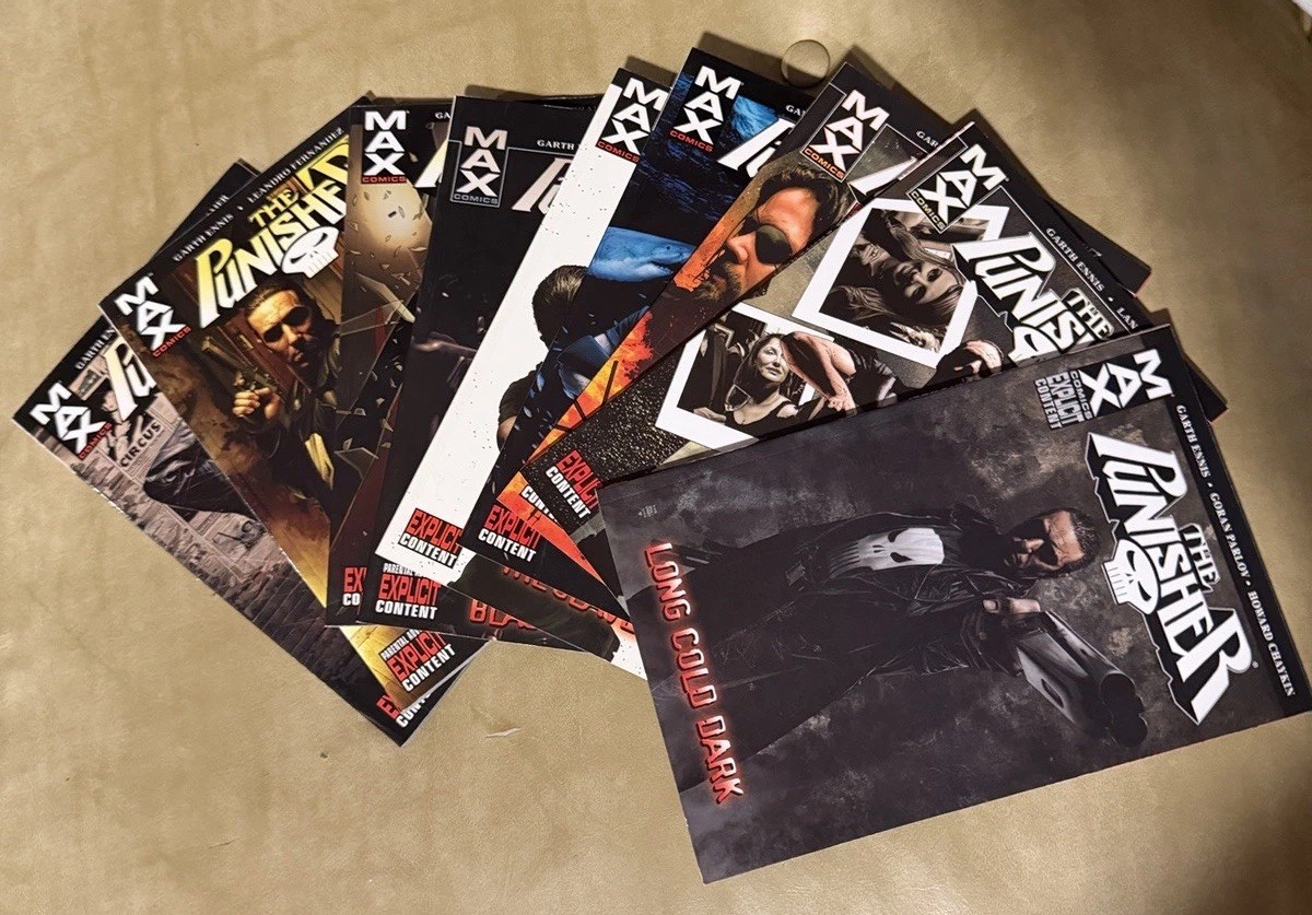 Marvel The Punisher MAX Garth Ennis TPB Lot 1-8 Marvel Punisher TPB Lot Marvel The Punisher MAX Garth Ennis TPB Lot 1-8 Marvel Punisher TPB Lot