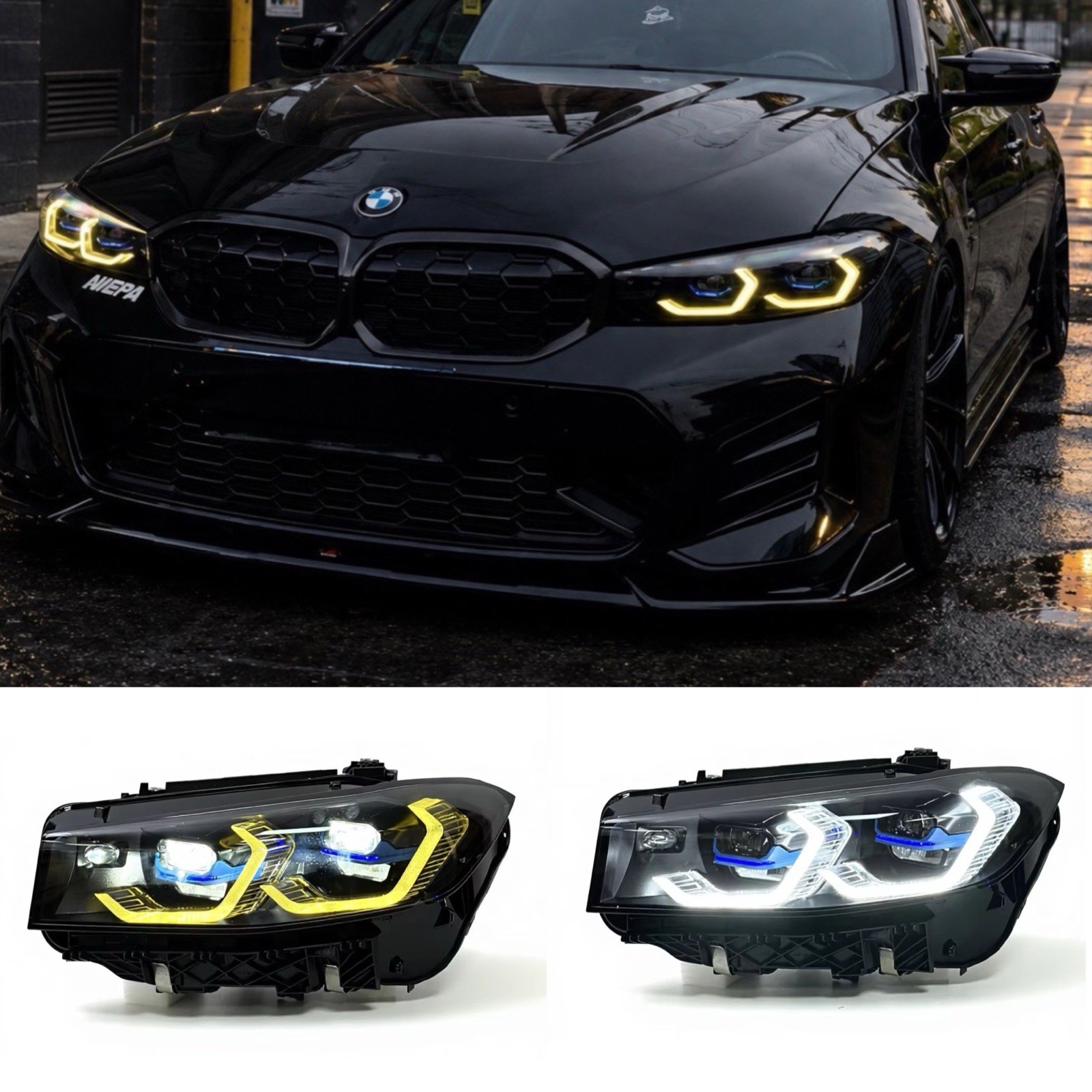 2023-2025 BMW G20 330i M340i 3 Series LCI Laser Style Full LED Headlights