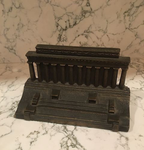 Vintage B&H Bradley & Hubbard Lincoln Memorial Cast Iron Metal Bookends Pair USA
