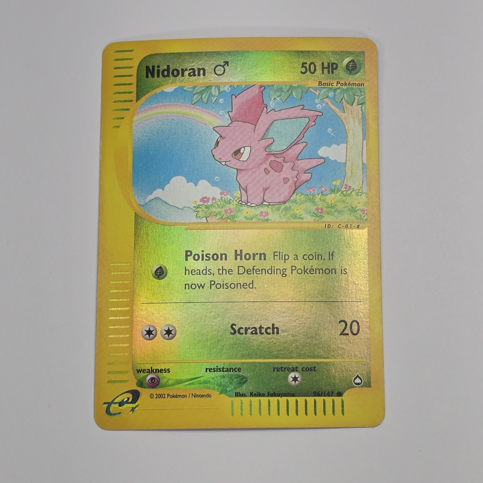 Pokemon Aquapolis Nidoran M 96/147 Reverse Holo e-Reader 2002