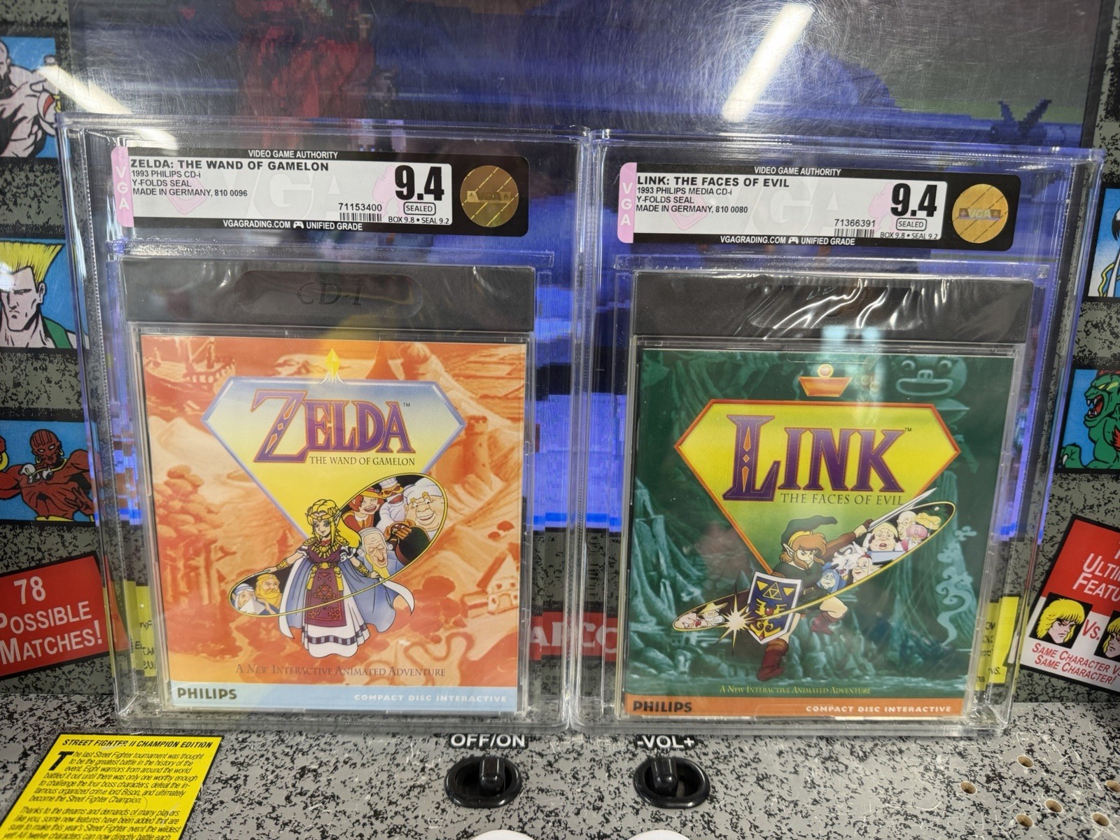 1993 Philips CDi Zelda Wand of Gamelon + Link Faces of Evil VGA 9.4 Sealed NEW 1993 Philips CDi Zelda Wand of Gamelon + Link Faces of Evil VGA 9.4 Sealed NEW