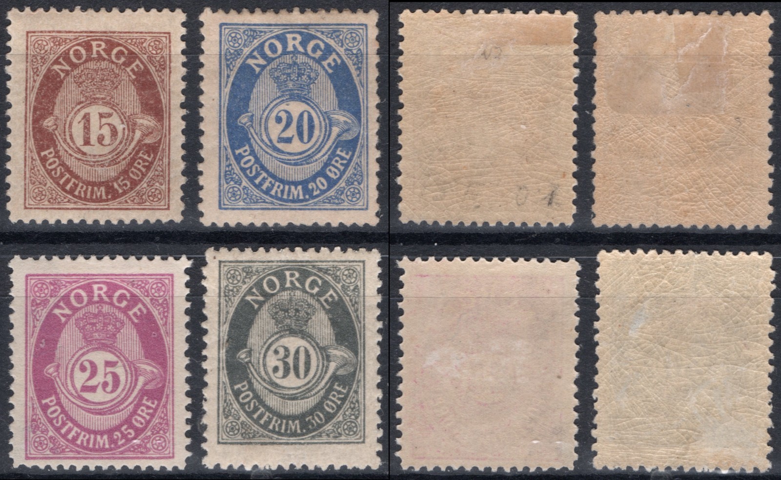 B8-8 Norway 1898-1908 NK  78-81, MH, MI 56-.