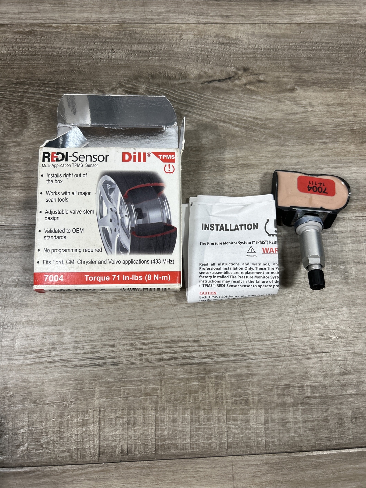 TPMS SENSOR 7004 (433 MHz); Brand New; REDI-Sensor; Dill Air Controls 95371 .