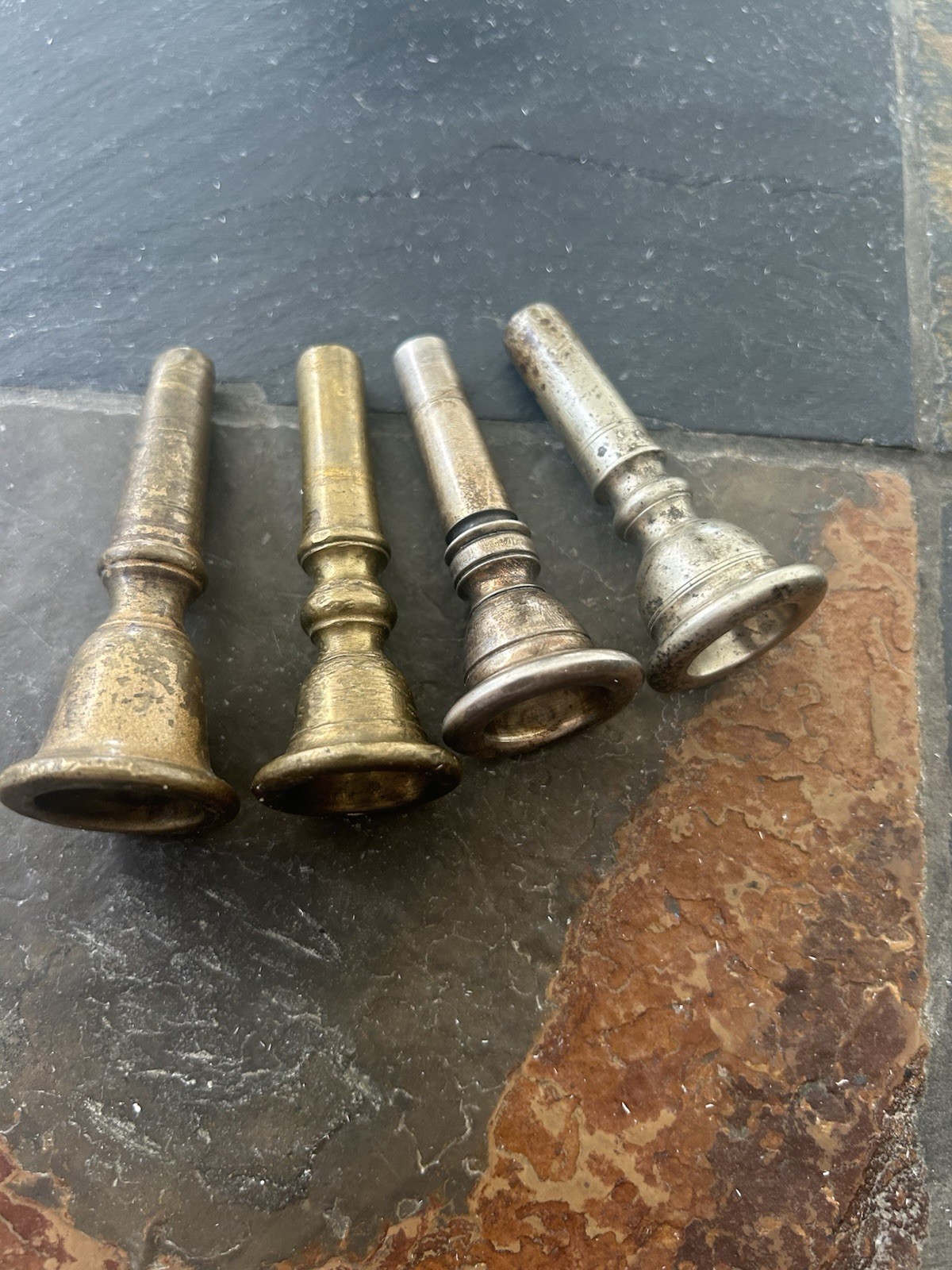 4 VINTAGE   LATE  1800\'S  EARLY  1900\'S   CORNET MOUTHPIECES