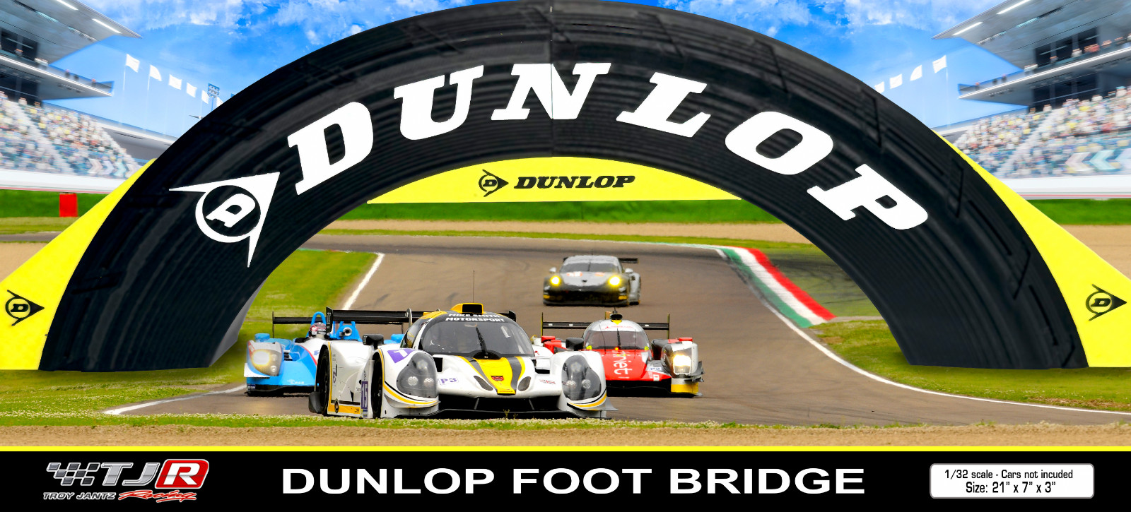 TJR 1/32 Scale Dunlop Bridge with full details - SCX Carrera Scalextric