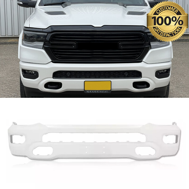 NEW Painted Bright White PW7 Front Bumper For 2019-2024 RAM 1500 New Body Style