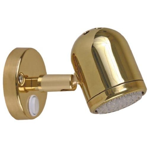 Scandvik Reading Light Brass LED 8-30v #19052P