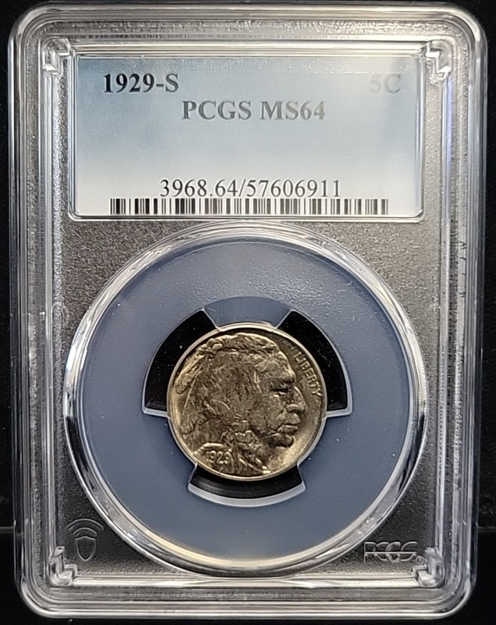 1929 S Buffalo Nickel 5C PCGS MS64 | BU See Pics