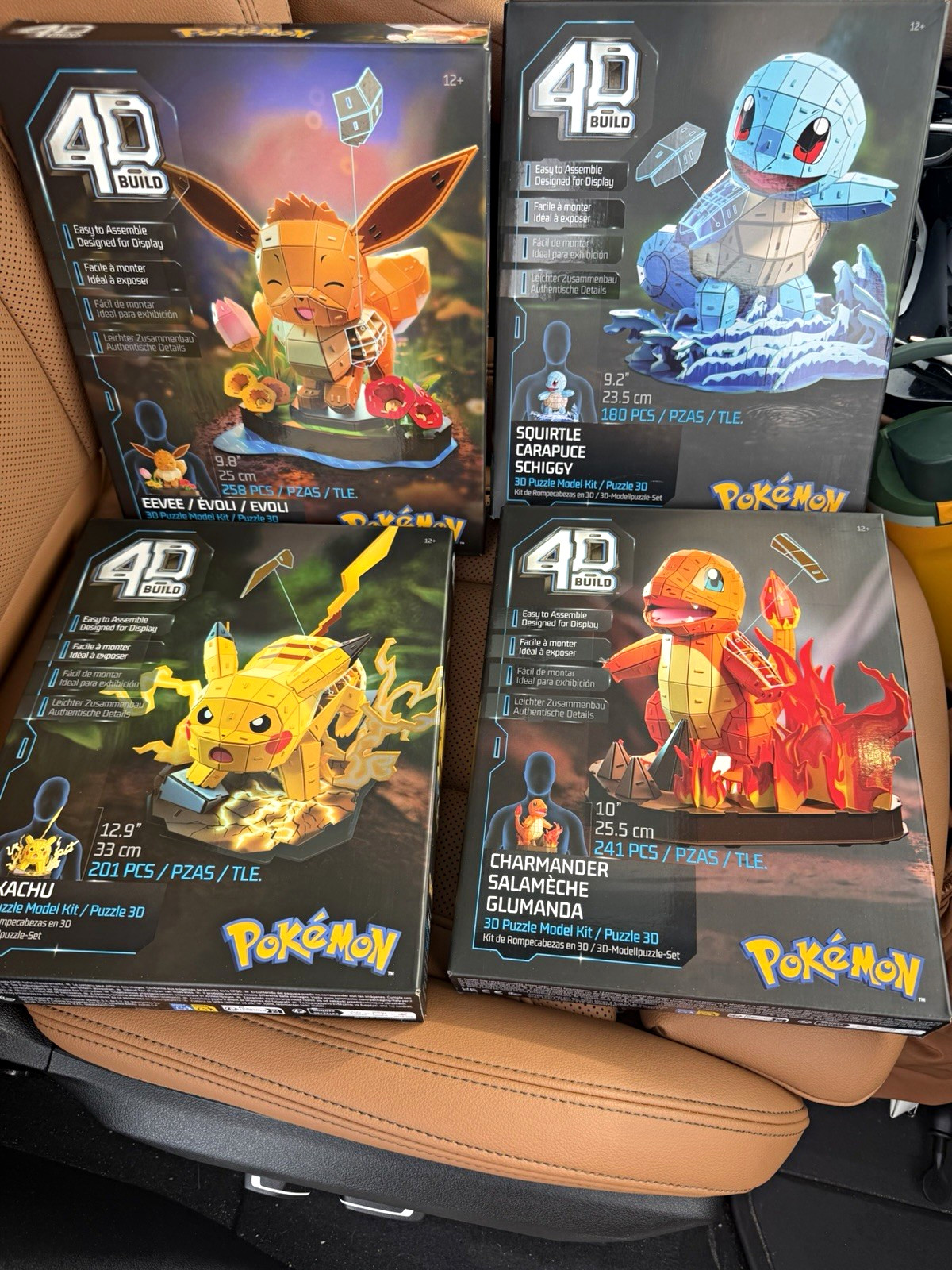 4D Build Pokémon 3D Puzzle Model Kit Set Pikachu Eevee Squirtle Charmander