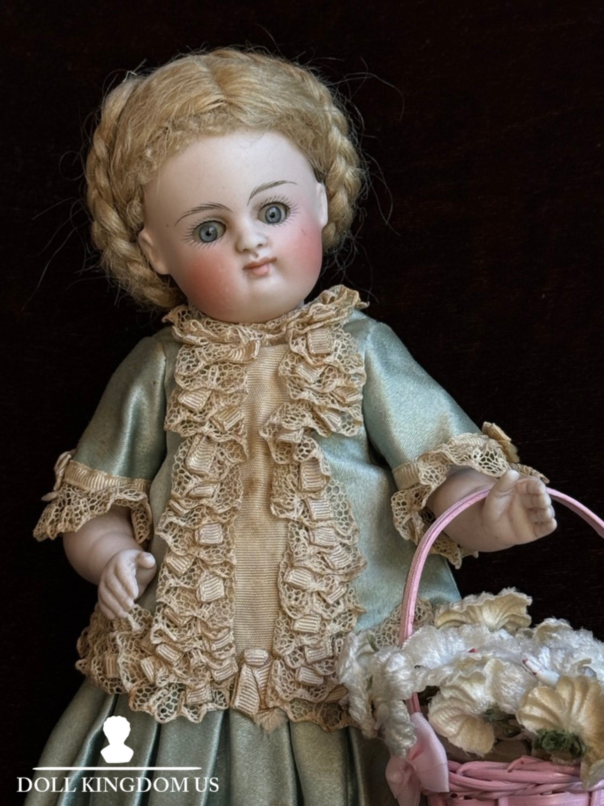 Antique German 7.5” Kestner All Bisque Wrestler Mignonette Closed Mouth Doll