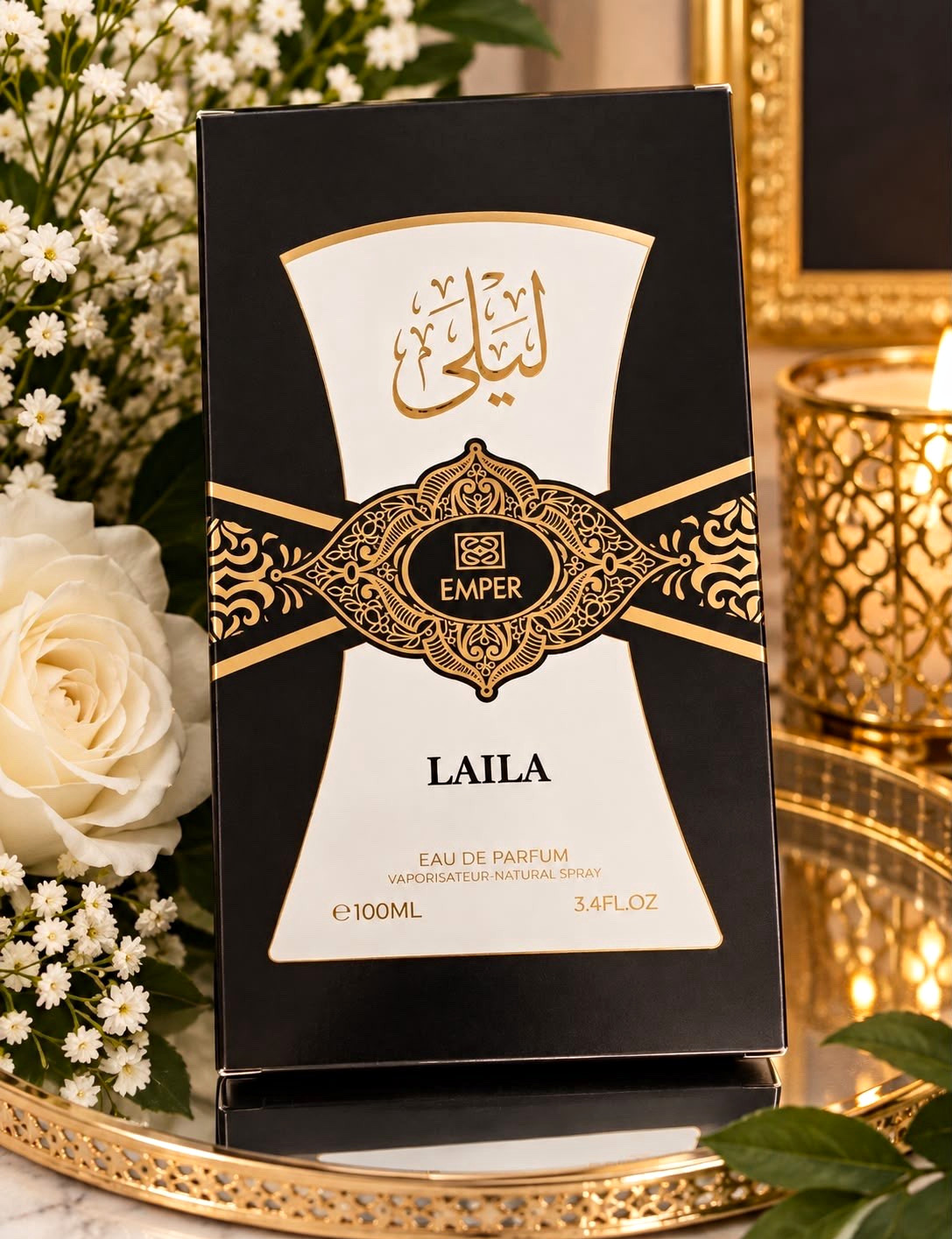 Emper Laila Eau de Parfum Spray, 3.4 fl oz / 100 mL Regular Size MPN EMPER 077